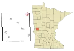 Location of Ashby, Minnesota