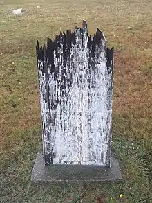 Austen's marker to commemorate the four that died on his flagship, HMS Vindictive – Royal Navy Burying Ground (Halifax, Nova Scotia) (1846)