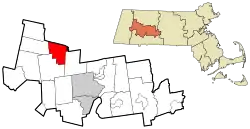 Location in Hampshire County in Massachusetts
