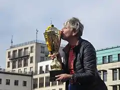 Welcome home Heidi with cup