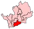 A small-to-medium-sized constituency, located in the south of the county.