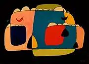 Abstract painting by Ib Benoh from 'Reflecting on North Africa' series done in Rome in the early to mid 70s