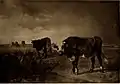 Landscape and cattle by Constant Troyon