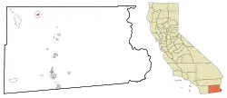 Location in Imperial County and the state of California