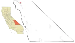 Location in Inyo County and the U.S. state of California