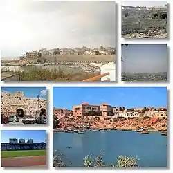 General view of city and port • Roman Amphitheater• Al-Baath Stadium • Entrance of Roman Theater• Landscape of Jableh • Port