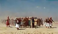 Egyptian Recruits Crossing the Desert, 1857.