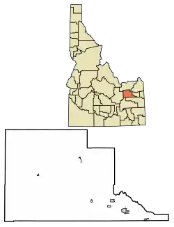Location of Mud Lake in Jefferson County, Idaho.