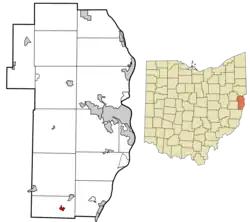 Location of Mount Pleasant in Jefferson County and the state of Ohio