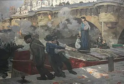 Mariniers au Pont Neuf à Paris, 1910, Musée des beaux-arts de Pau, France
