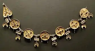 Silver necklace, c. AD 600-650