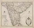 A map in which the entire western coast of India is termed as Malabar Coast (drawn in the mid-18th century CE)