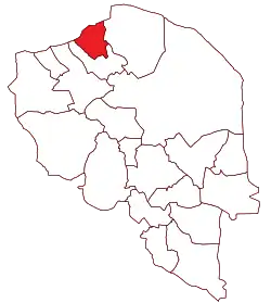 Location of Kuhbanan County in Kerman province