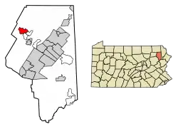 Location of Dalton in Lackawanna County, Pennsylvania
