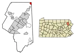 Location in Lackawanna County, Pennsylvania