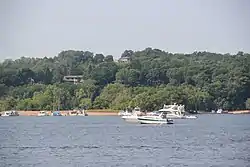 Houses in Lakeland viewed from Hudson, Wisconsin