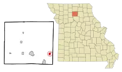 Location of Bucklin, Missouri