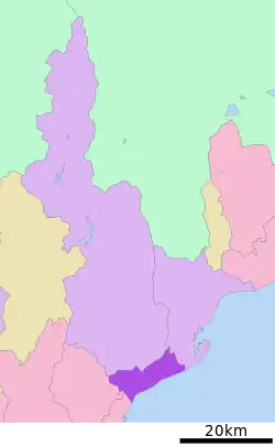 Location of Suruga-ku in Shizuoka