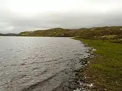 Loch Veyatie, north shore. Less appealing than the beach a few hundred metres to the east.