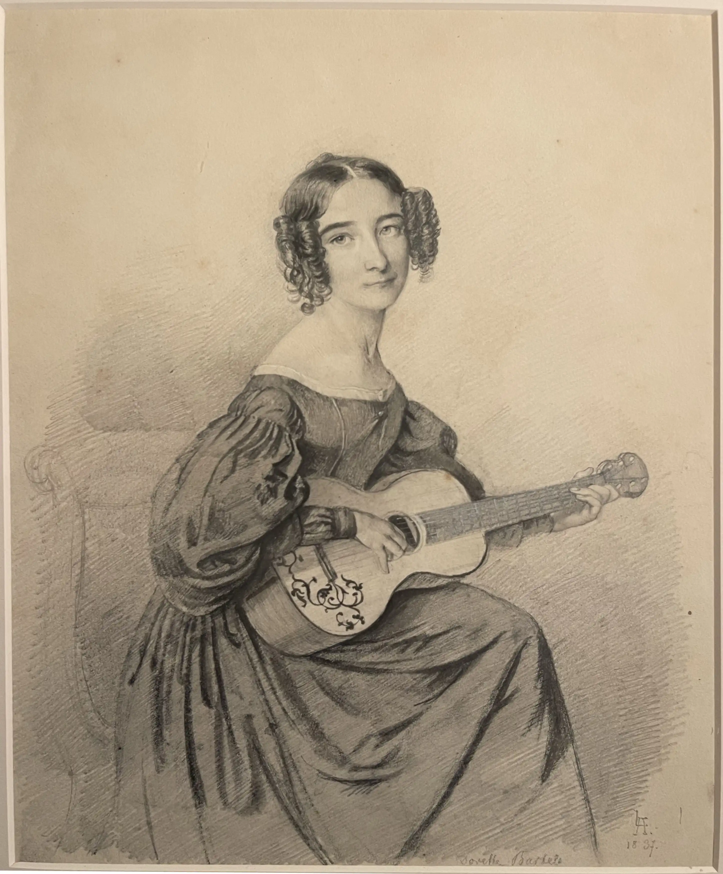 Louis_Ascher_portrait_of_Dorthe_Bartels_in_charcoal_and_pencil