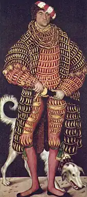 Image 3Slashing at its height: Henry IV, Duke of Saxony, c. 1514 (from History of clothing and textiles)