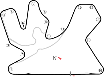 Layout of the Lusail International Circuit