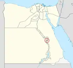 Luxor Governorate on the map of Egypt