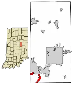 Location in Madison County, Indiana
