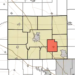 Location of Worth Township in Boone County