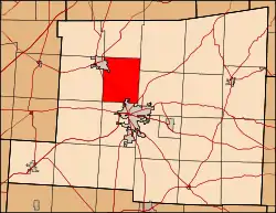 Location of Morris Township in Knox County.