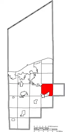 Location of Eaton Township in Lorain County