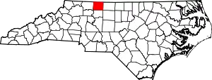 State map highlighting Stokes County