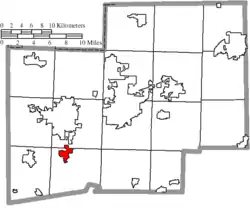 Location of Navarre in Stark County