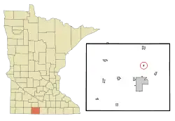 Location in Martin County and state of Minnesota