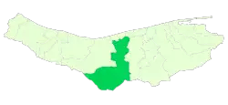 Location of Amol County in Mazandaran province