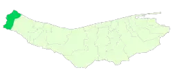 Location of Ramsar County in Mazandaran province