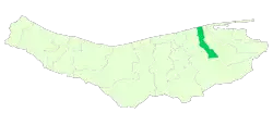 Location of Miandorud County in Mazandaran province