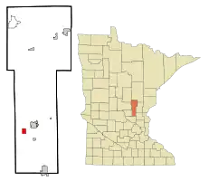 Location of Foreston, Minnesota