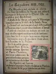 Notice giving background information on the "mise au tombeau"