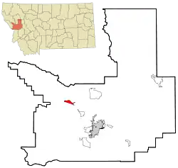 Location of Frenchtown, Montana