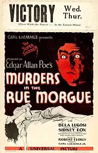 Murders in the Rue Morgue, window card