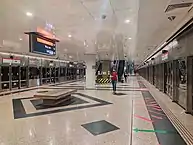 View of the NSL island platform