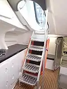 Companionway ladder and doorway starboard