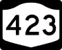 New York State Route 423 marker