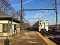 A Center City-bound train stops at Neshaminy Falls station in December 2017