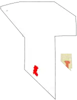 Location of Beatty, Nevada