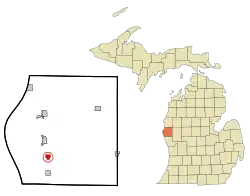 Location of New Era, Michigan