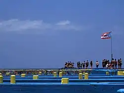 On the pier at Crash Boat Beach