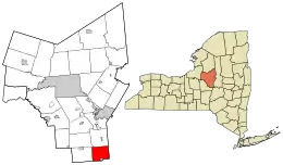 Location in Oneida County and the state of New York.