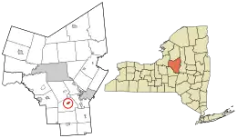 Location in Oneida County and the state of New York